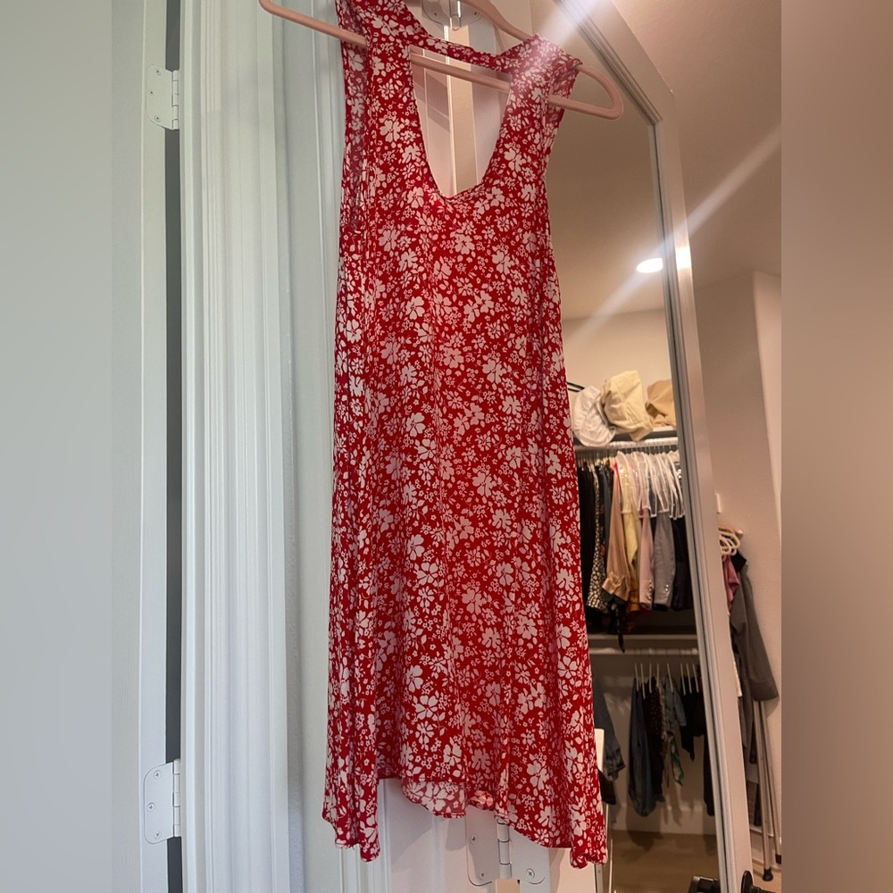 Vici Red and White Floral Dress